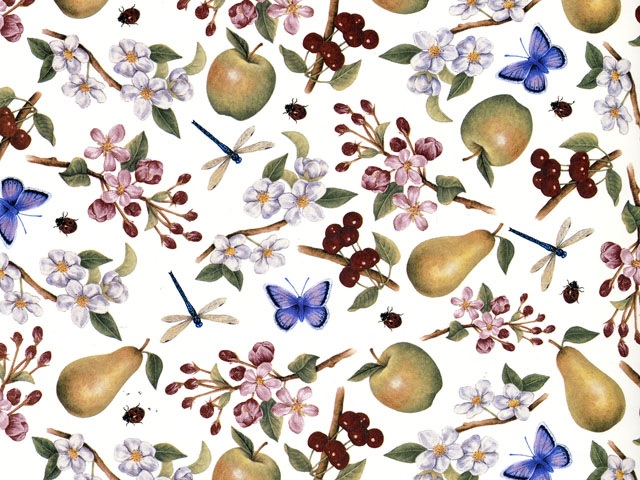 Fruit Blossom Chintz 200 mm x 200 mm